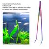 Stainless Steel Aquarium Tweezers 27cm Length Curved Design Fish Tank Tweezers Long Tweezers Rainbow Planted Tongs