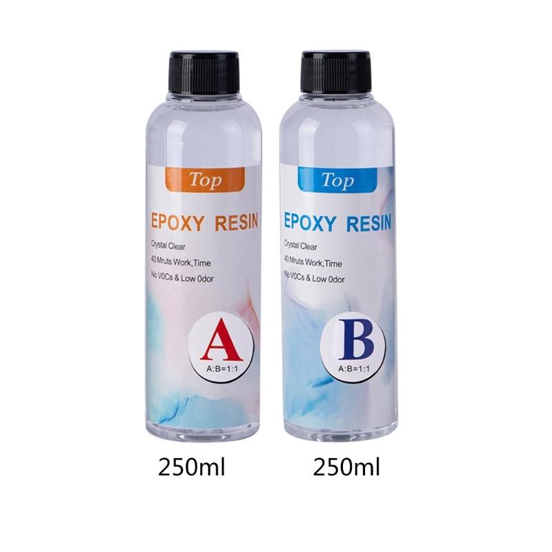 Kit Resina Epossidica Trasparente Cristallo per Arte, Gioielli, Artigianato, Resina Rivestimento e Indurente, Bicchieri Misurino, Bastoncini, Guanti in Gomma