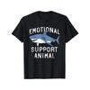 European Sizes Men's Emotional Support Animal Shark Graphic T-Shirt -  Casual Short Sleeve Tee with Slightly Stretchy Fabric