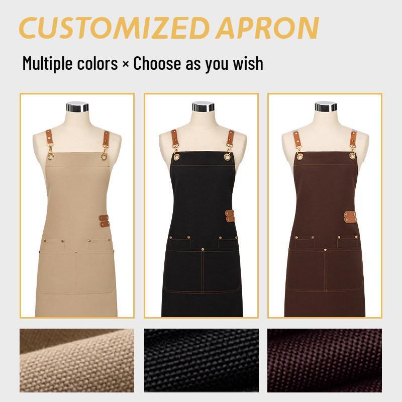 Waterproof & Stain-Resistant Barbecue Apron with Custom Logo Embroidery for Catering and Restaurants
