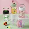 Water Bottle Girls High Value Flower Tea Cup Large Capacity Portable Water Cup Straw Cup Summer with Tea Partition Student Cup