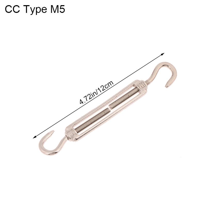 1Pc Oc/Oo/Cc Type M4 M5 M6 M8 Stainless Steel 304 Adjust Chain Rigging Hooks Eye Turnbuckle Wire Rope Tension Device
