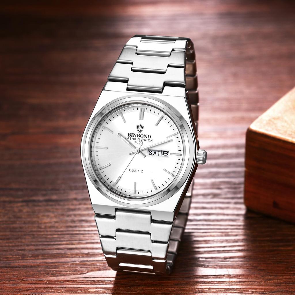 Luminous Watch with Popular Business Watch with Date and Day Detachable Quartz Fashion Watch for and School Perfect Gift for and Boyfriends Men's