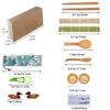 HUMTSO Sushi Making 12 Piece Sushi DIY Sushi Maker Kit for Includes Sushi Bamboo Avocado Rice Chopstick Guidebook Kit, Set, Beginners, Mat,