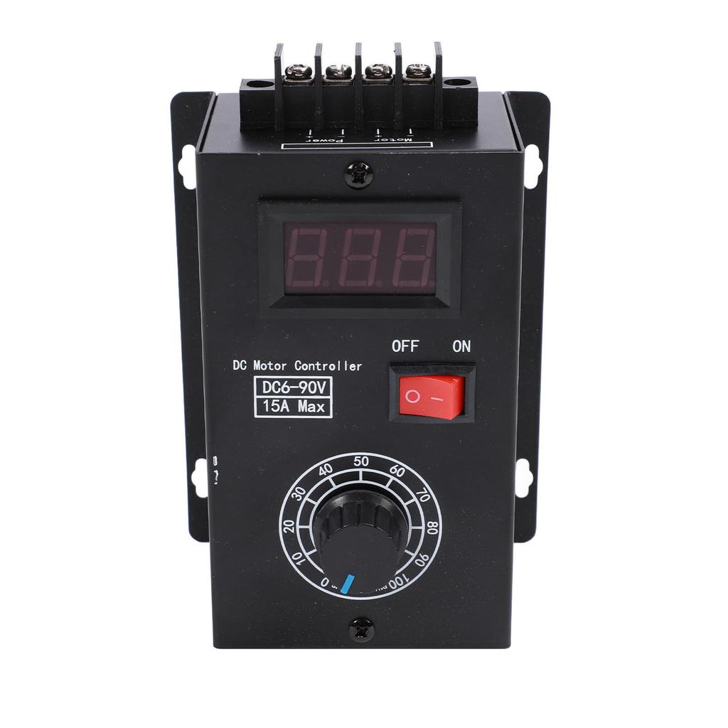 Universal 6V ‑ 90V PWM Direct Current Motor Speed Control PLC 15A Governor Volt Display