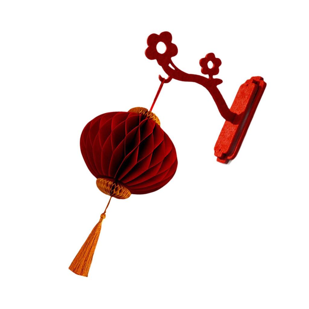 Chinese New Year Felt Lantern for Balcony Party Supplies Spring Festival