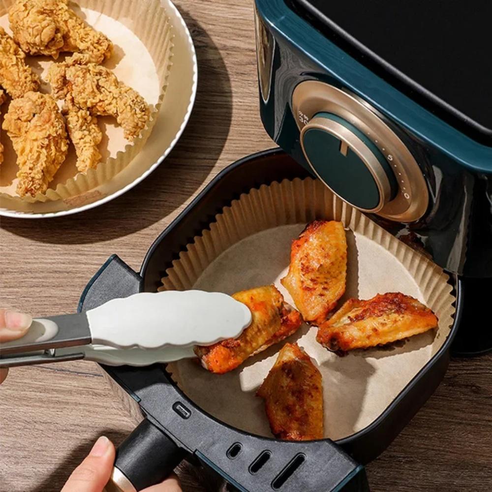 50/100/200pcs Disposable Air Fryer Paper Round Non-Stick Special Paper Food Silicon Oil Paper Air Fryer Liners Baking Paper