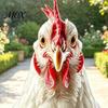 Customizable Poultry Window Film Black White Rooster Stickers, Realistic Farm Chicken Head Interesting Interior Glass Layouts Decals, Waterproof