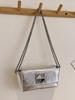 Fashion Silver Chain Crossbody Bag for Women High Quality Shell Shape Handbag with Hardware Buckle