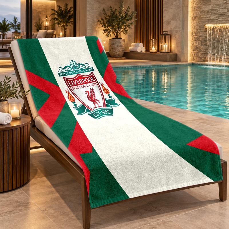 Asciugamano da Spiaggia con Design Liverpool, Asciugatura Rapida Leggero per Piscina Viaggio