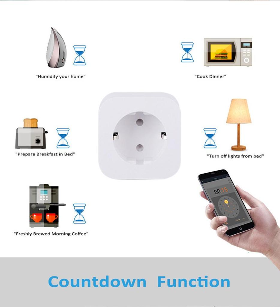Tuya Smart WiFi UK Plug 16A/20A with Power Metering & Alexa Voice Control