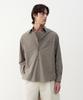 Jeilium Mael Side Slit Cotton Shirt Khaki