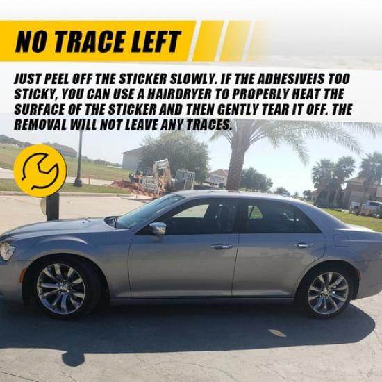 Chrome Delete Blackout Overlay for 2011-23 Chrysler 300 Window Trim Glossy Black