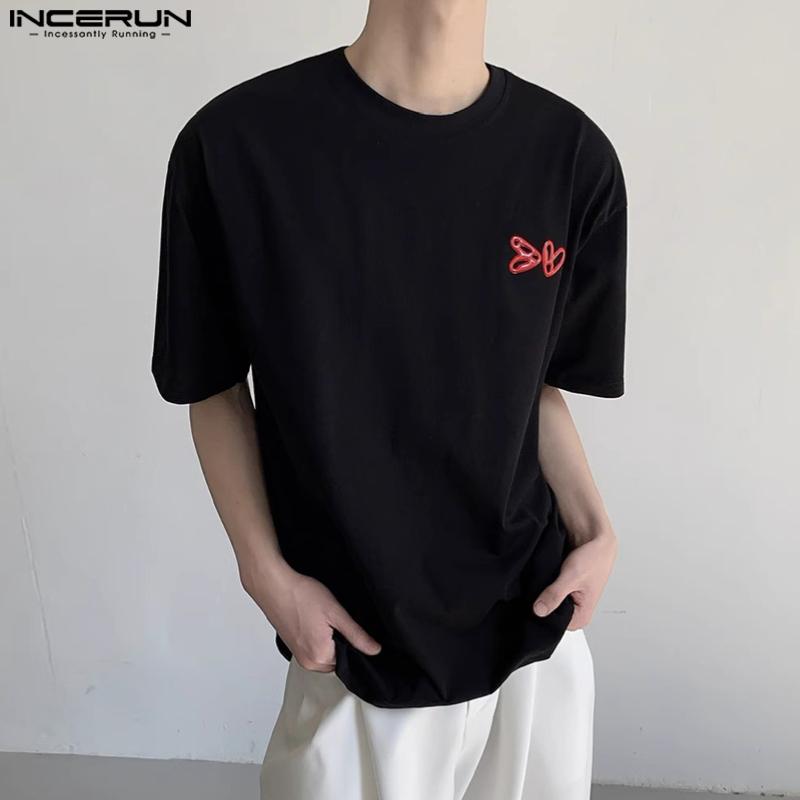INCERUN Plus Size Men Short Sleeve Print Casual Loose T-shirts Tops