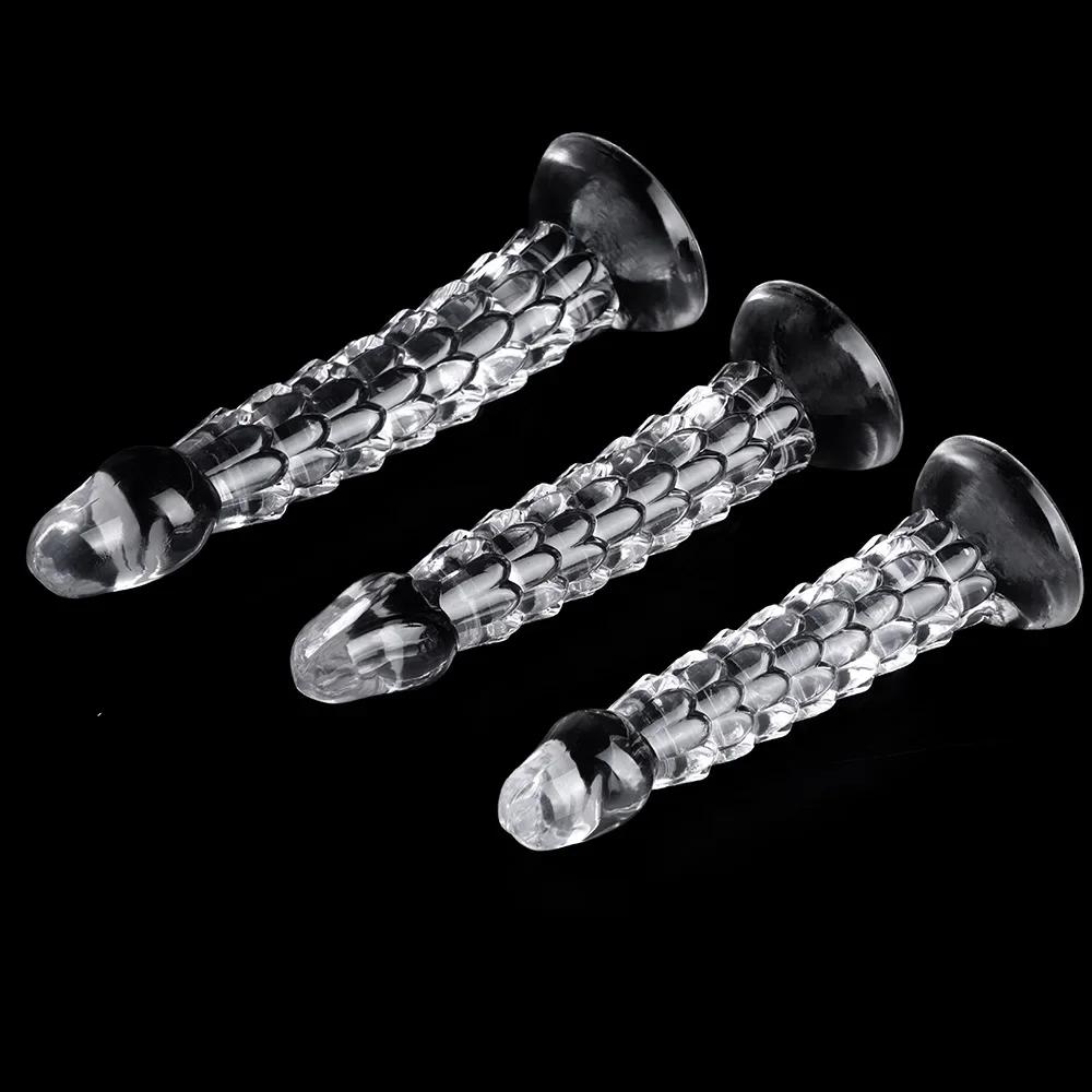 23cm Dragon Dildo Suction Cup Anal Plug Whip Buttplug Anus Dilator Female Vaginal Masturbator Butt Plug Sex Toys For Women Men