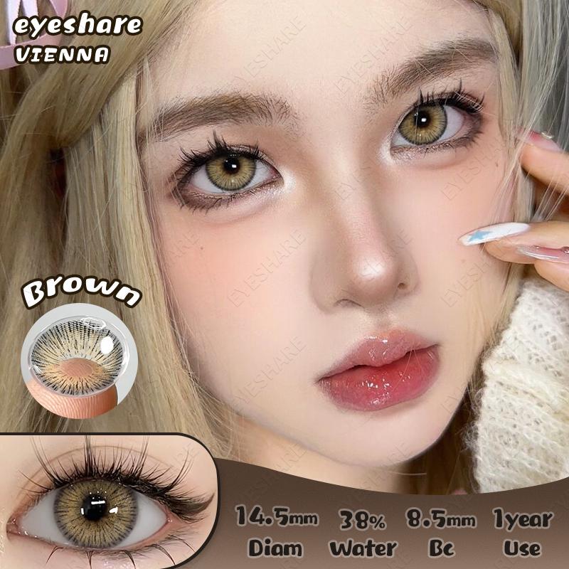 EYESHARE Colored Contact Lenses of the Year Natural Brown Eye Makeup Color Lenses Blue Fashion Contact Lenses Gray Beauty Lenses 1 Pair