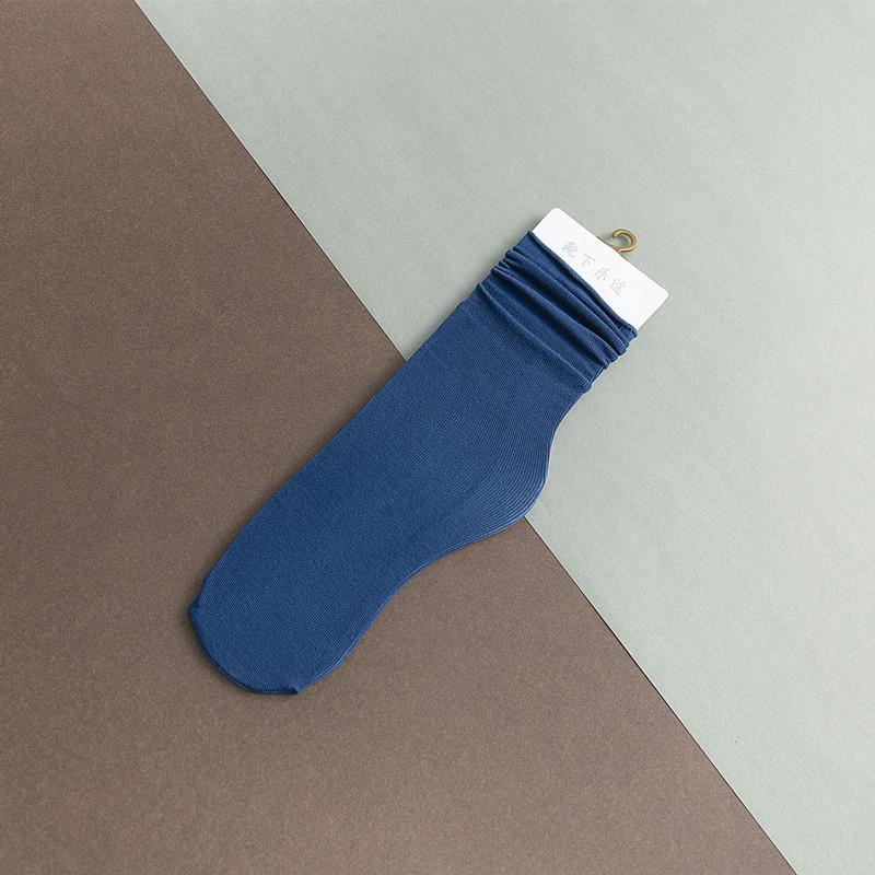 Hehe Socks - Solid Color Women's Socks - Versatile Socks - Rolled Edge - Mid-calf Length - No Heel - All-season Style - Spring, Autumn and Winter