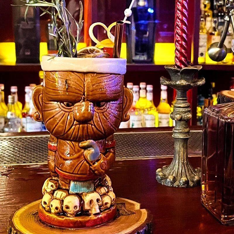 Tiki Cups Bar Decoration Vases Creative Ceramic Cocktail Glasses Hawaiian Cocktail Glasses Home Decorations Interesting Gifts