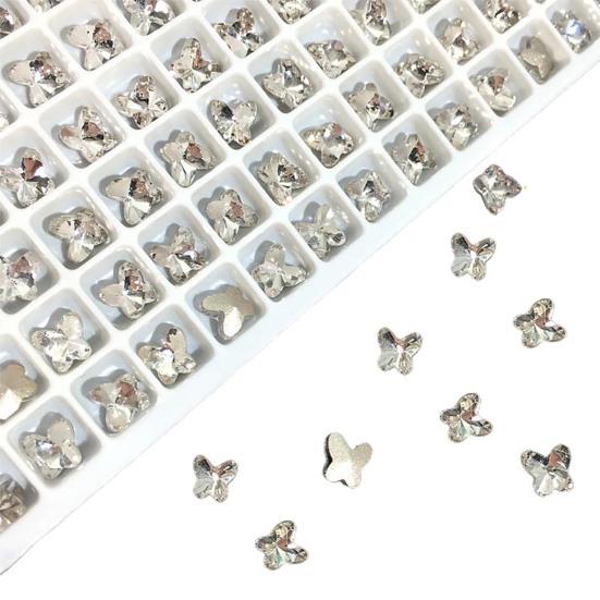 50Pcs Nail Artificial Crystal Exquisite DIY Lightweight Butterfly Shaped Nail Art Accessories for Women