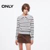 Women's Striped Polo Knit Sweater