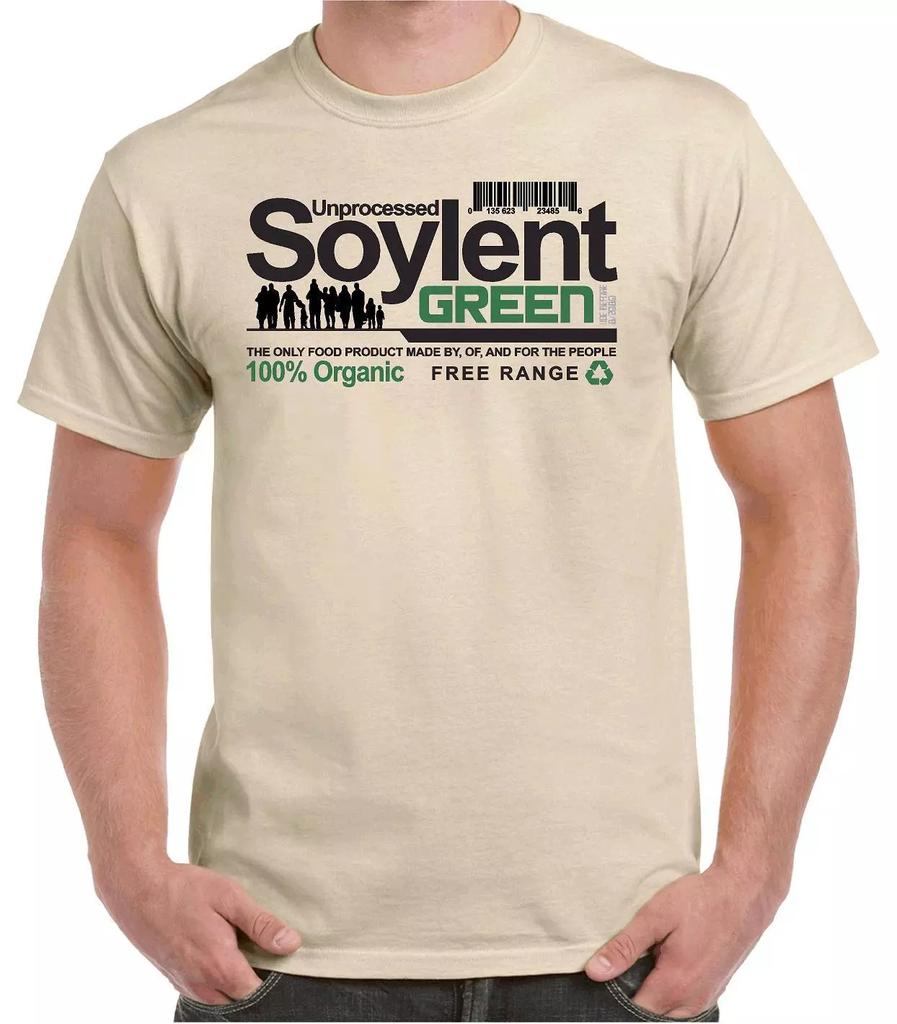 Summer SOYLENT GREEN T-SHIRT T SHIRT CLOTHING 100% COTTON RAT ROD HOT ROD VINTAGE