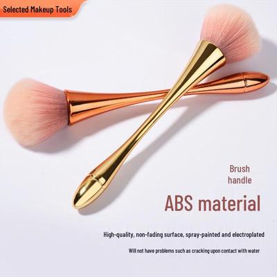 Compact Waist Makeup Brush - Soft Bristles, Non-Absorbing, Versatile for Loose Powder or Blush. Large, Single Beauty Tool.