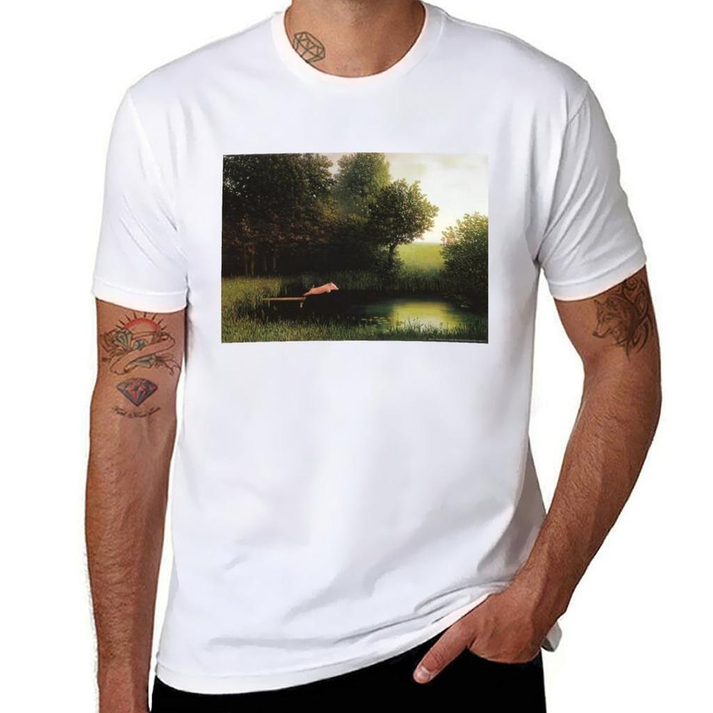 Poster Kohler Pig Jump To Water Painting TShirt t shirts for Unisex cotton t shirt Unisex casual Unisex t shirt graphic TShirt