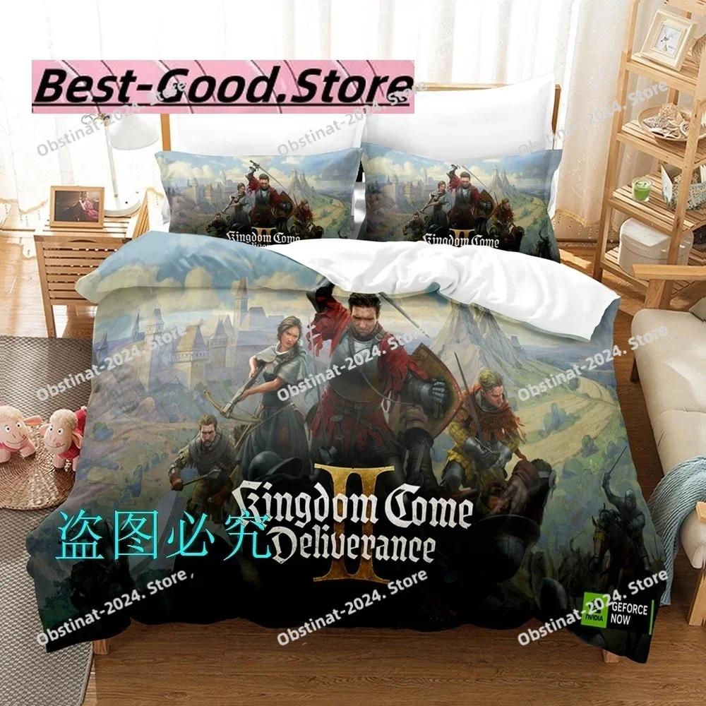 Kingdom Come Deliverance II Комплект постельного белья Односпальный Полуторный Полный Евро Евро-макси Размер Комплект постельного белья для спальни взрослых и детей Комплекты пододеяльников