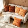 Pumpkin Pattern Throw Pillow Covers Soft Plush Fabric Faux Wool Cushions  Fall Festival Decor
