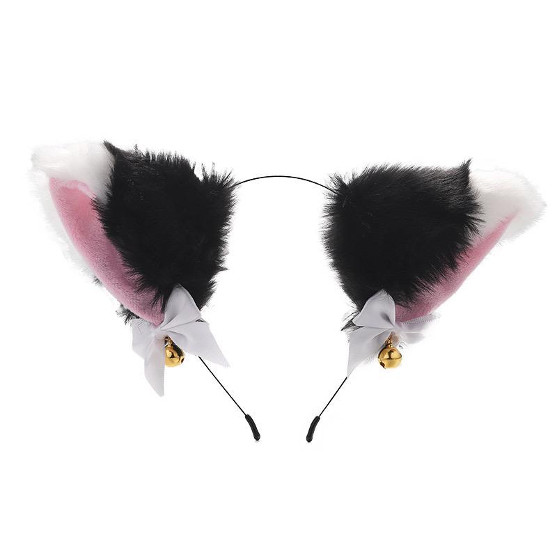 Cat Ears Bell Headband - Cosplay Catwoman Hair Accessory for Christmas & Halloween
