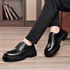 FashionBritish Men's Business Shoes Fashion Casual New Designer Platform Shoes for Men Spring Autumn Black Cow Leather Shoe Male