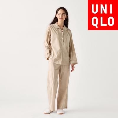 Cotton Blend Pajamas  Long Sleeve  Stripe