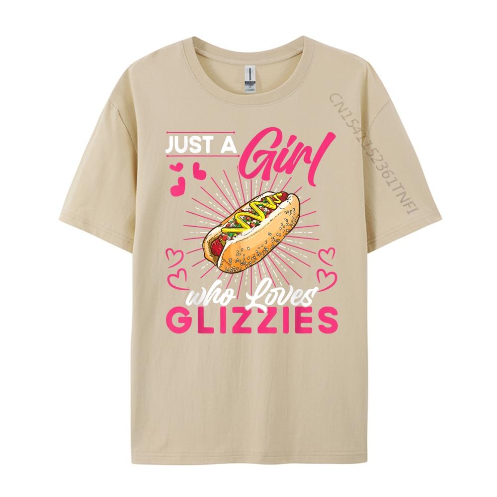 Just A Girl That Loves Glizzies Funny Big Glizzy Gobbler White Graphic Tee Funny Gifts Gift