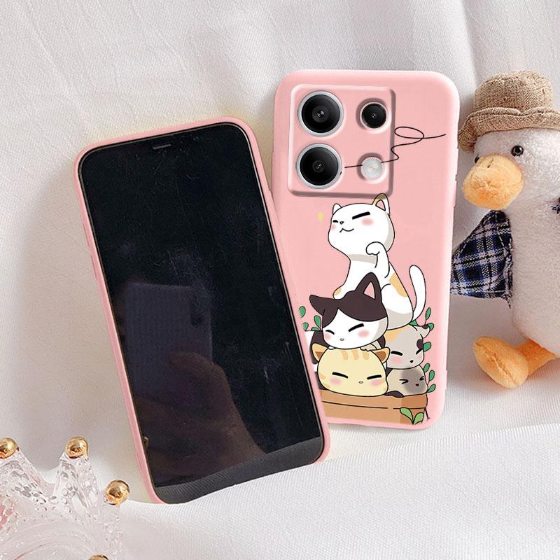 Case For Redmi Note 13 Pro 4G 5G Cute Heart Flower Back Cover Soft Silicone Matte Protective Fundas For Redmi Note13 Pro Bumper