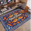 Celebration Theme Soft Crystal Velvet Rug Custom Name & Text Print Non Slip Floor Rug for Bedroom Living Room