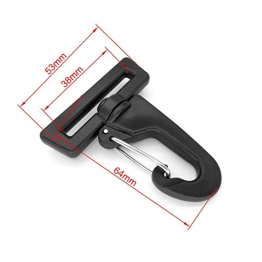 

25mm/38mm Plastic Alloy Carabiner Black Spring Quickdraws Keychain Outdoor Tool 38mm