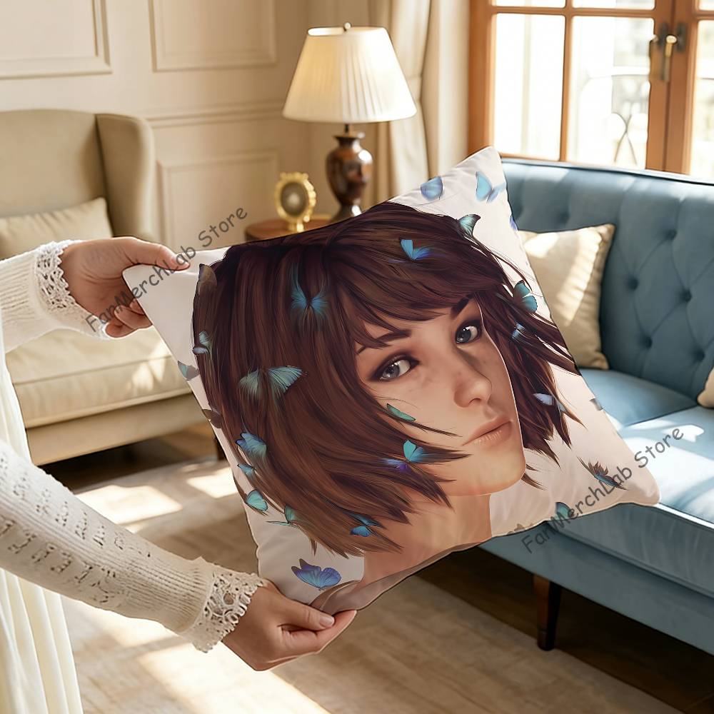 Game LLife Is Strange Anime Pillow Case Antidustmite Pillowcase Invisible zipper silky short plush Sofa cushion cover