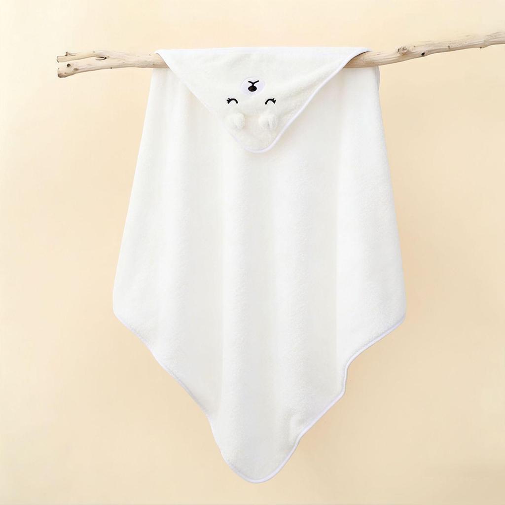 Newborn Coral Fleece Hooded Swaddle & Quick-Dry Bath Towel