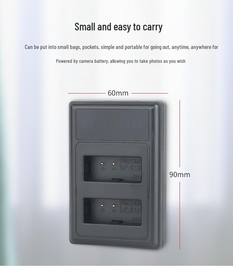 Dual Charger for Canon DSLR: Compatible with EOS 1300D, 1100D, 1200D, 1500D