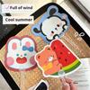 5pcs Portable Cute Cartoon Mini Hand-Cranked Fan (Random Pattern), Ideal Gift For Summer Cooling