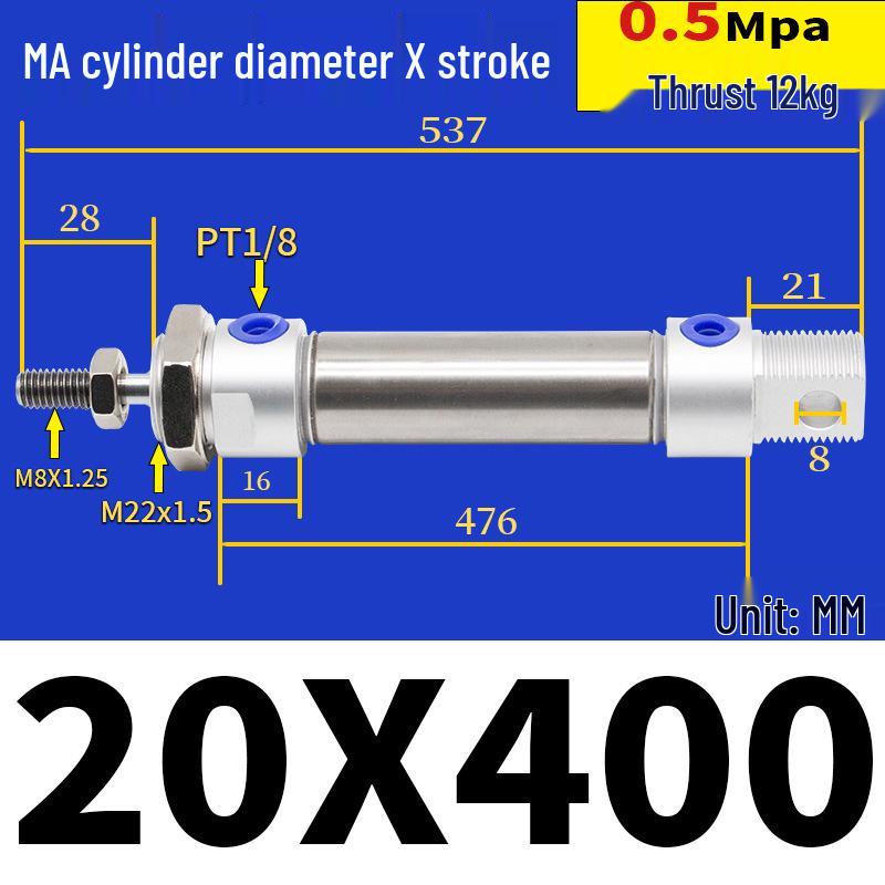 Corrosion Resistant Stainless Steel Pneumatic Cylinder 16-40mm/50-150mm