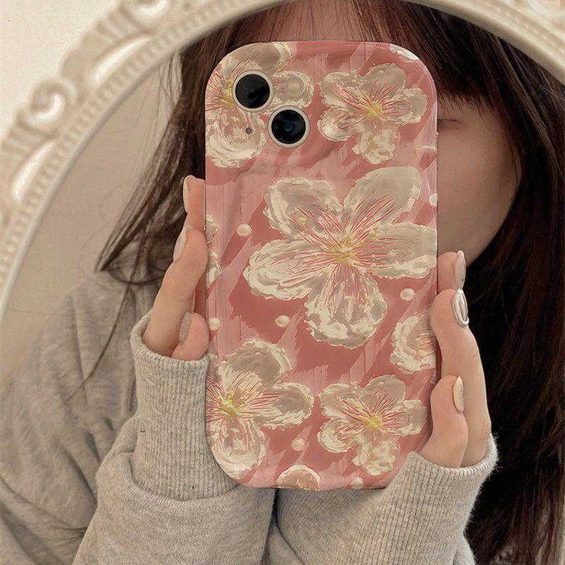 Art Flowers With Heart Chain Case For Redmi 15 15C Note 14 4G 13 12 PRO 5G Plus 10 8 11S 13C 14C 12C 12 13 A5 A3 10C Cover