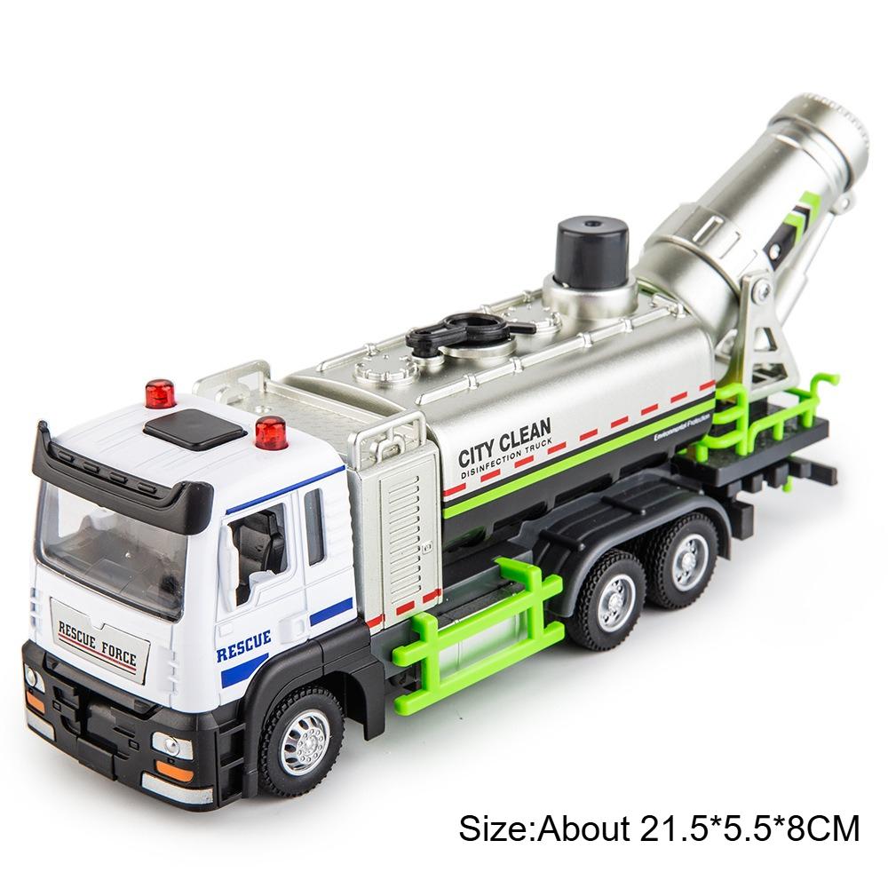 1:32 Scale Anti-haze Car Fire Truck Model Toy Doors Opened Water Spray Engineering Vehicles Metal Diecast Toys for Kids Gifts