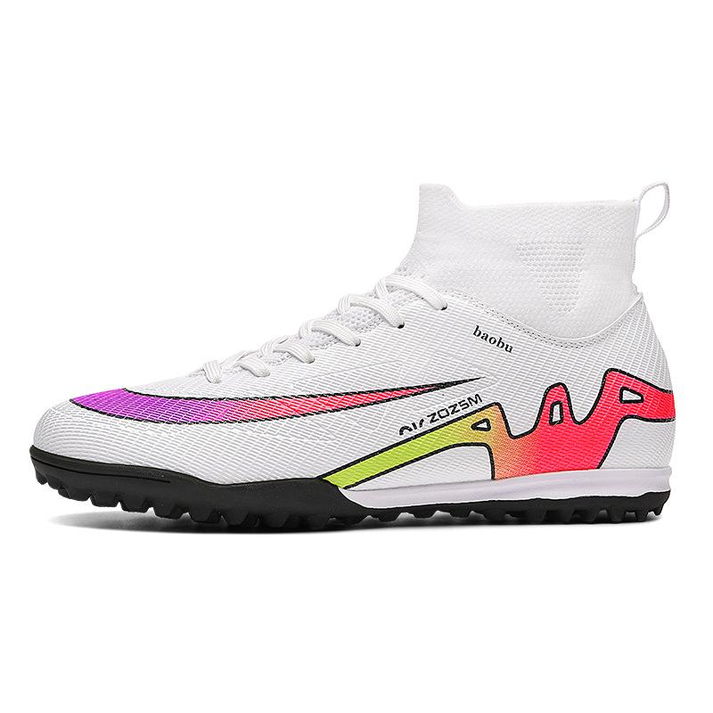 New Thorn Football Shoes Men's and Women's High-top Youth Students FG Long Nails Grass Broken Nails Football Shoes