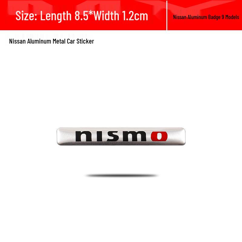 Nissan Sylphy, Qashqai, Teana, X-Trail, Kicks Nismo Aluminiowa Naklejka Samochodowa