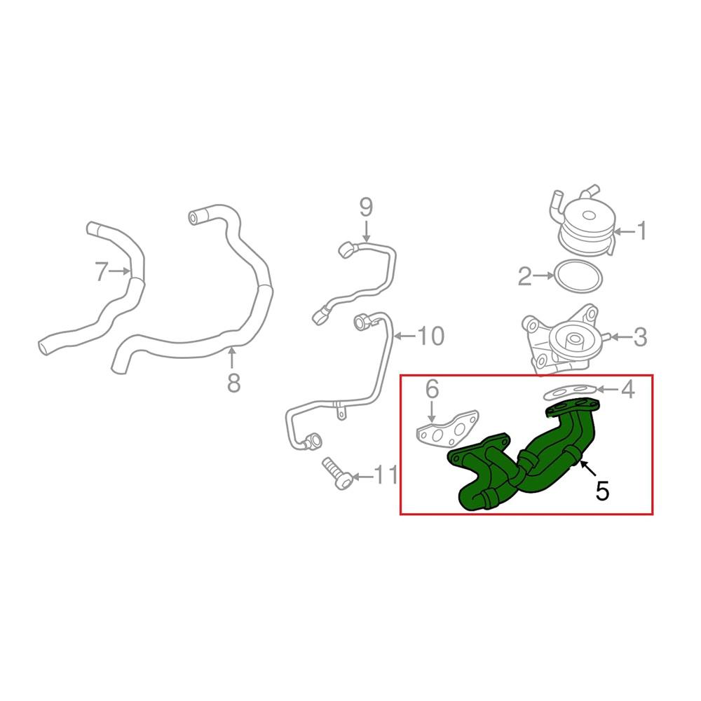 Tubo Novo do Radiador de Óleo Com Juntas 15767-31020 Para Motor Toyota Lexus 3.5 L