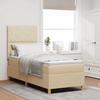 Boxspring bed with headboard Cream 80 x 200 cm Fabric