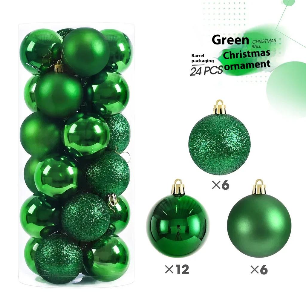 24pcs 6cm Christmas Tree Balls Big Christmas Ball Multicolor Ball Decorations Christmas Tree Ornaments Set for Home Party