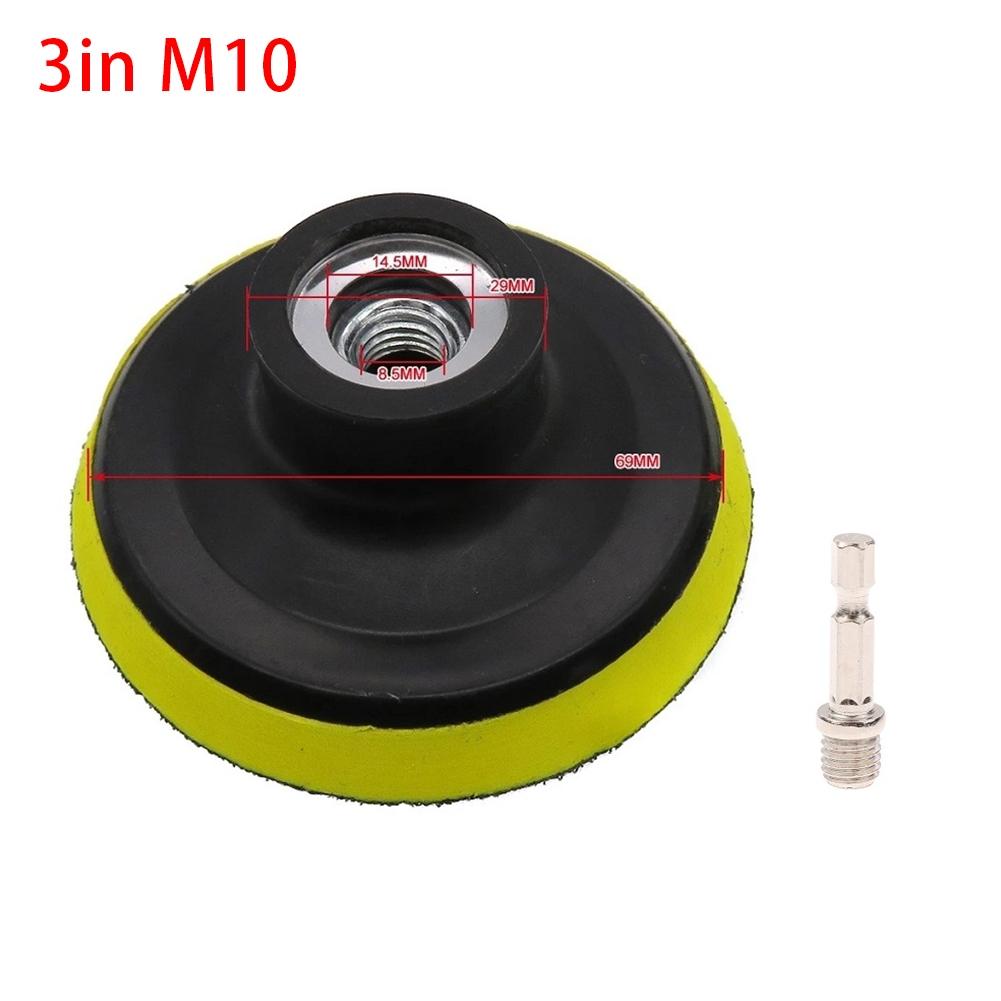 3-7 Inch Backing Pad Polishing Plate With 10/14mm Thread Adapter