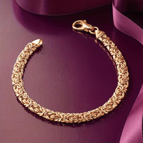 Unisex Byzantine Chain Bracelet Lobster Clip Closure Metal Polished Thick Lightweight Hip Hop Wrist Jewelry Shopping Work Party Dating